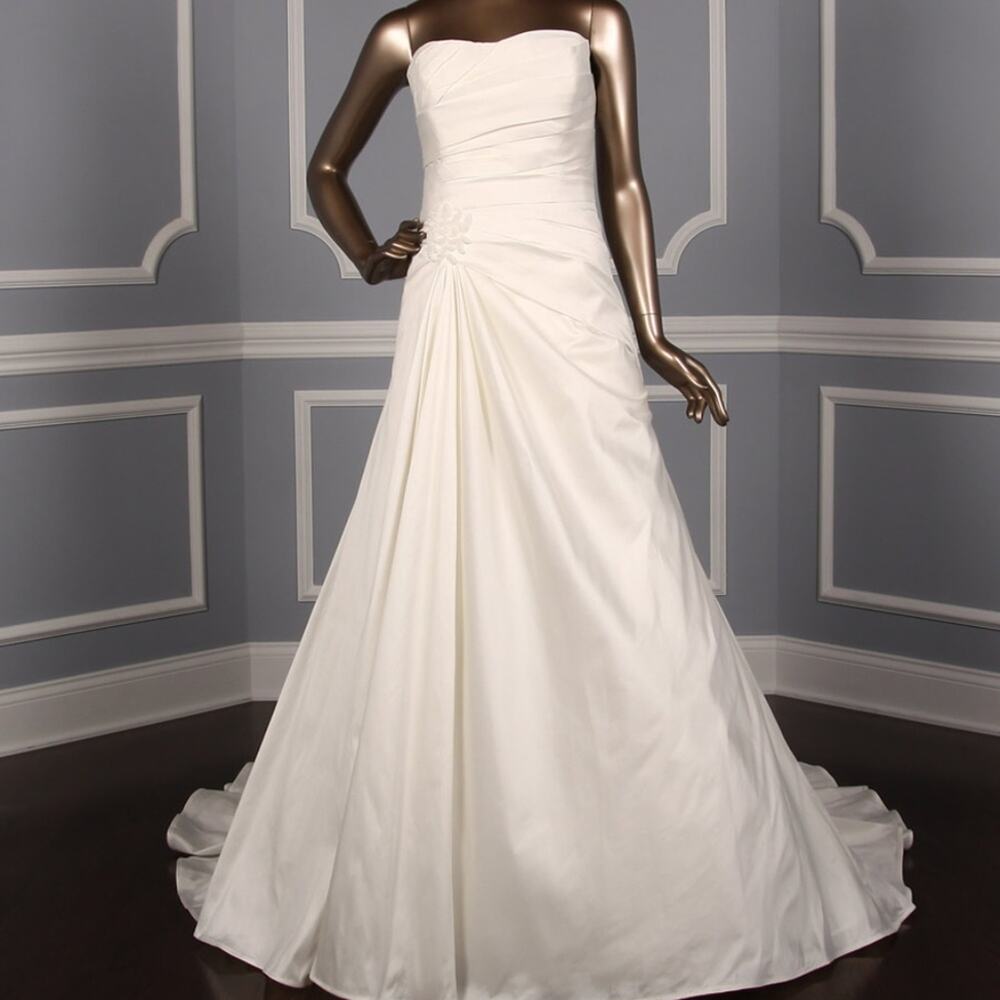 PRONOVIAS Almata Off White Strapless Aline Wedding Dress Gown 14